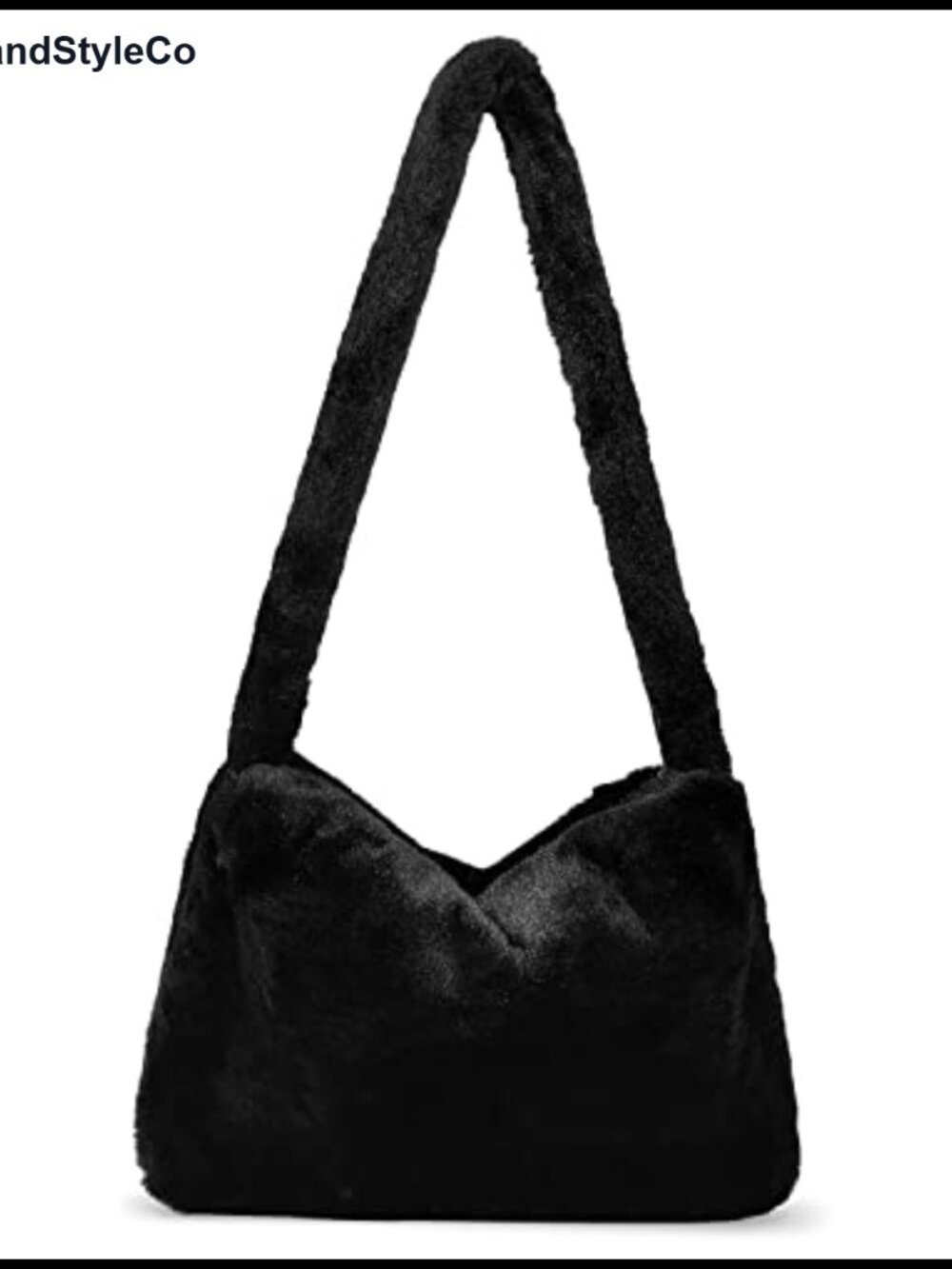 Fuzzy Faux Fur Tote Bag Large Plush Shoulder Purse for Women